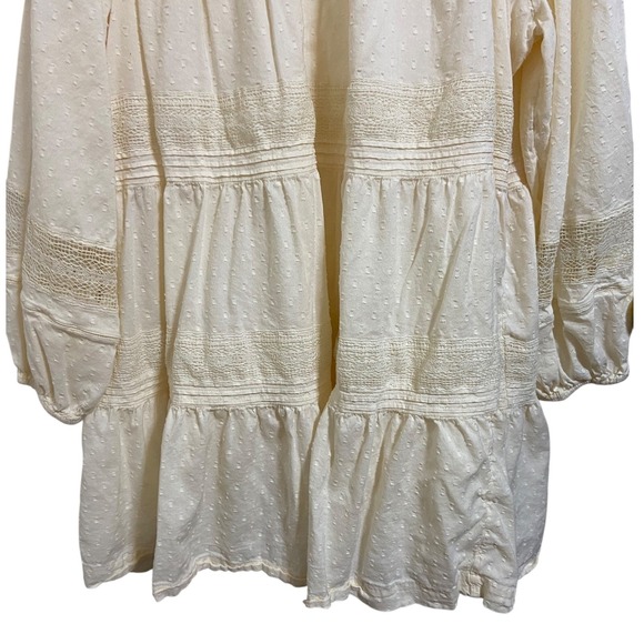 Old Navy Cream Boho Tiered Eyelet Lace Babydoll Dress Cottagecore Plus Size XXL - Picture 10 of 10